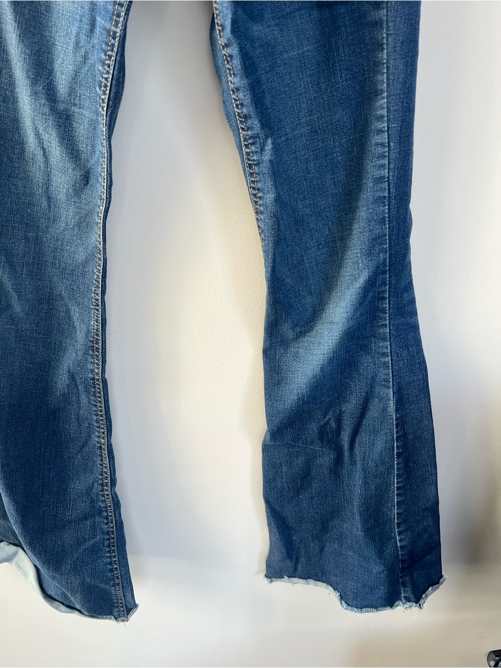 Women’s Dark Blue Flare Jeans - Picture 3 of 5